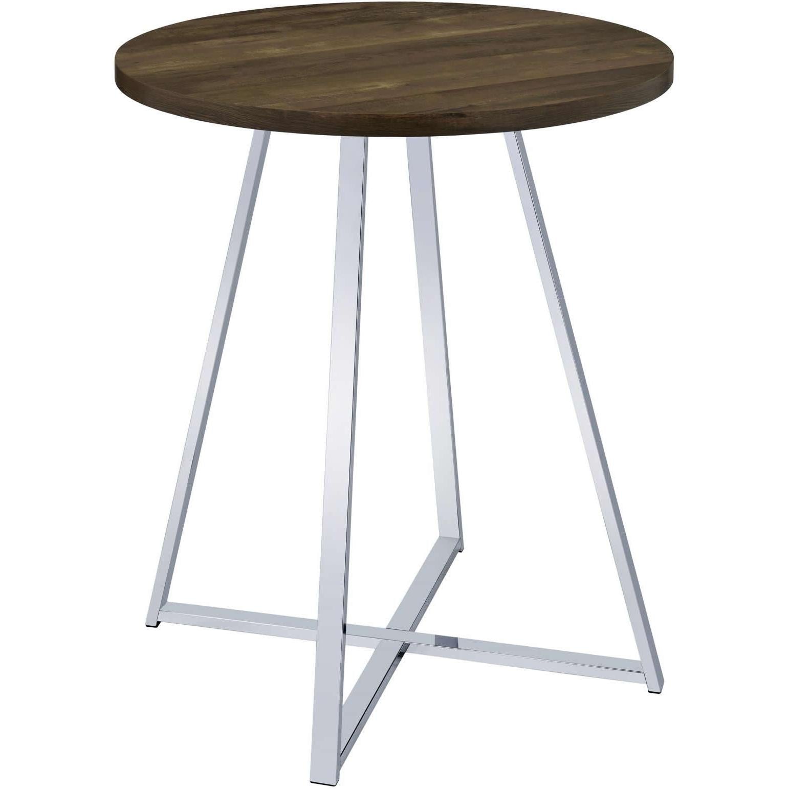 Coaster Furniture Burkhart 183516 Round 35-inch Pub Height Bistro Bar Table - Brown Oak IMAGE 1